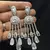 Silver Crystal Bridal Necklace Earrings Set, Indian Wedding Jewelry, Statement Choker