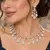Silver-Tone Crystal Bridal Necklace Earrings Set, Floral Rhinestone Jewelry