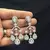 Silver-Tone Crystal Bridal Necklace Earrings Set, Floral Rhinestone Jewelry