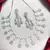 Silver-Tone Crystal Bridal Necklace Earrings Set, Floral Rhinestone Jewelry