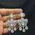 Silver Crystal Bridal Necklace & Earrings Set, Indian Wedding Jewelry, Prom Statement Choker