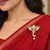 Elephant Saree Brooch Pin, Indian Bridal Jewelry, Pearl Drop Accessory