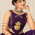 Purple Navratri Rayon Cotton Lehenga Set with Kalash Patch Work