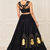 Black Navratri Rayon Cotton Lehenga Set with Kalash Patch Work