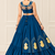 Teal Blue Navratri Rayon Cotton Lehenga Set with Kalash Patch Work