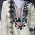 White Embroidered Pure Cotton Straight Suit with Organza Dupatta  Cut Work Ethnic Wear