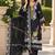 Black Embroidered Pure Cotton Straight Suit with Organza Dupatta Cut Work Ethnic Wear