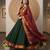 Green jaquard pure cotton long kurti with dupatta