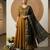 Gold jaquard pure cotton long kurti with dupatta