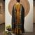 Gold jaquard pure cotton long kurti with dupatta