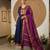 Blue jaquard pure cotton long kurti with dupatta