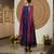 Blue jaquard pure cotton long kurti with dupatta