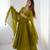 Women's Beautiful Embroidery work Fox Georgette Fabric Flared Anarkali Pant and Dupatta Set