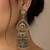 Multicolor trendy silver plated earrings for women