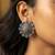 Silver trendy silver plated earrings for women