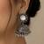 Silver trendy silver plated earrings for women