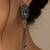 Silver trendy silver plated earrings for women
