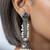 White trendy silver plated earrings for women