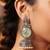 White trendy silver plated earrings for women