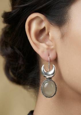 Silver trendy silver plated earrings for women 2
