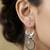 Silver trendy silver plated earrings for women