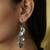 Silver trendy silver plated earrings for women