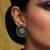 Silver trendy silver plated earrings for women