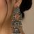 Silver trendy silver plated earrings for women