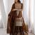 Women's Gorgeous Embroidery Work Crunchy Silk Fabric Straight Kurta Sharara and Dupatta Set