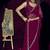Wine sequin embroidery work georgette designer saree for women