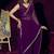 Purple sequin embroidery work georgette designer saree for women