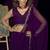 Purple sequin embroidery work georgette designer saree for women