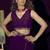 Purple sequin embroidery work georgette designer saree for women