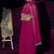 Magenta sequin embroidery work georgette designer saree for women