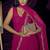Magenta sequin embroidery work georgette designer saree for women