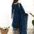 Women's Gorgeous Embroidery Work Chinon Silk Fabric Straight Kurta Pant and Dupatta Set