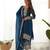 Women's Gorgeous Embroidery Work Chinon Silk Fabric Straight Kurta Pant and Dupatta Set