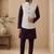 Men's silk maroon embroidery kurta-jacket-set