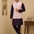 Men's silk maroon embroidery kurta-jacket-set