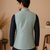 Men's silk blue embroidery kurta-jacket-set