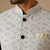 Men's silk blue embroidery kurta-jacket-set