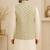 Men's silk white embroidery kurta-jacket-set