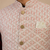 Men's silk maroon embroidery kurta-jacket-set