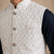 Men's silk blue embroidery kurta-jacket-set