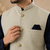 Men's silk blue embroidery kurta-jacket-set