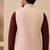 Men's silk maroon embroidery kurta-jacket-set