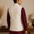 Men's silk maroon embroidery kurta-jacket-set