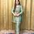 pastel pista designer kurti palazzo set with dupatta