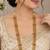 Multicolor antique gold-plated agate stone necklace set with jhumki earrings
