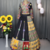 black digital print silk blend navratri lehenga choli
